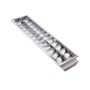 Equipo LED Alta Eficiencia 2x18W embutido 120x30 mm para 2 tubos led T8 18w